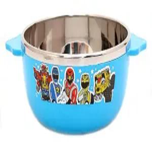 파워레인저 엔진 스텐손잡이 대접 (427092)유아 아동식기 이유 그릇 어린이 간식