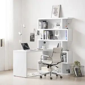 마레앤코 듀1400 책상 5단대형책장 세트