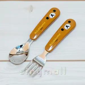 산엑스 리락쿠마 얼굴 스푼 포크 세트캐릭터 아동숟가락 어린이 수저 유아식기