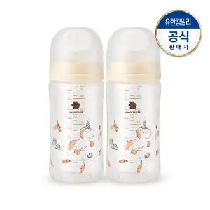 [그린핑거]베베그로우 PPSU 퓨어베이비 말콩당근 트윈팩 280ml(노꼭지)