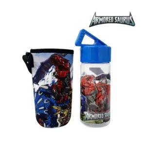 아머드 사우루스 손잡이보틀 파우치세트물병 키즈 어린이 캐릭터 소풍 유치원