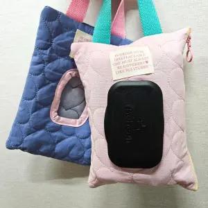 2컬러 누빔 물티슈 파우치 기저귀 가방출산준비물 아기여행 다용도백팩 데일리 수납 용품 백팩 포켓