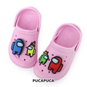 어몽어스 EVA 샌들 -라이어 캐릭터 어샌들 여름 편안한 어린이 키즈 핑크 분홍