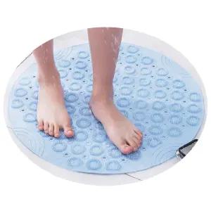 미끄럼방지는 물론 풋브러쉬 기능이 있는 욕실 발매트지압 지압기 발판 지압판 맛사지 마사지 러쉬 논슬립
