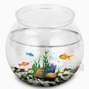 플라스틱 둥근 어항 18X16cm 가정용 열대어 동그란 집어항 소형금붕어어항 투명한 미니수족관 원형수조 수