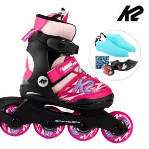 K2 인라인 스케이트 루미 프로 핑크 아동 어린이 유아 인라인스케이트 신발항균건조기 휠커버