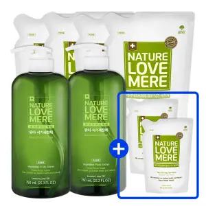 네이쳐러브메레 식기세정제 액상용기 2개+리필 4팩+[GIFT]리필 2팩 더 총 8개