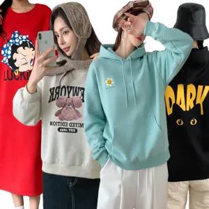 [10%]따뜻한 맨투맨/후드/롱원피스 시즌오프! 무료반품혜택/빅사이즈/55~88/조거/바지