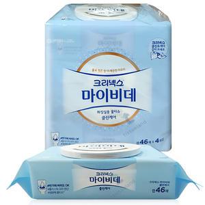크리넥스 마이비데 물티슈 캡형 46매 x4개