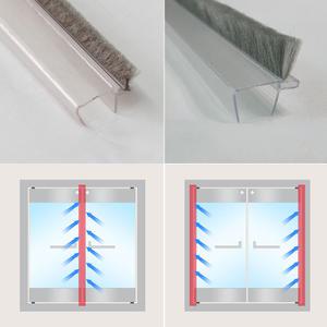 [HS-300] 자동문 측면과 중앙 사용 틈막이/ 문풍지아/ 강화유리문