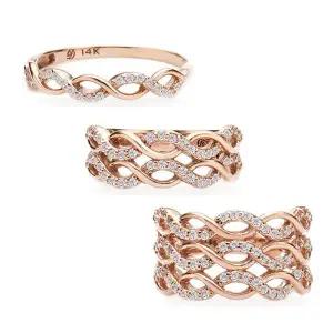 [도로시] 14k 소프트 웨이브 애끼링_3줄