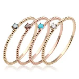 [주얼레이디] 14K 심플탄생석반지