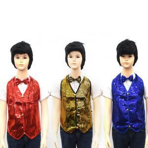 아동용 반짝이조끼 스팡클조끼 장지자랑의상