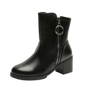 k68 여성부츠 앵클 삭스 첼시 앵글 부츠 워커 가죽 스웨이드 통굽 기모