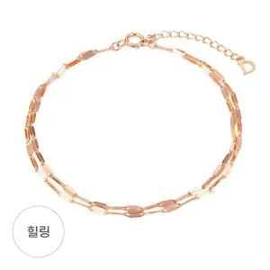 [도로시][최여진 착용] 14k 롱 씨드 체인 팔찌_B타입(2줄)