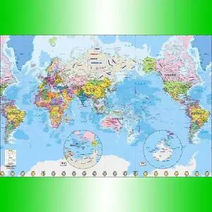 독특한 세계지도 100x68cm 하드코팅 세계전도 보기