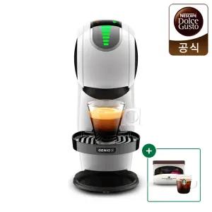 [굿즈] 돌체구스토 캡슐 커피머신 지니오S 터치 화이트+ 캡슐 6P 틴케이스 + 글라스 머그370ml