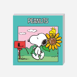 DIY 보석십자수 피너츠 스누피 해바라기 25x25cm 캔버스형 비즈