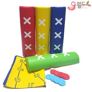 유아월드 인조가죽 컬러 중형 윷놀이 세트 윳 말판 추석 설날 명절 민속 전통 어린이 놀이 게임 윷