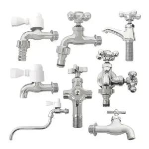 우리수도 단수전 세탁기 베란다 카프링 양갈래 두갈래 가로꼭지 수도꼭지