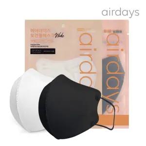 에어데이즈 KF94 마스크 중형와이드 100매 / 화이트 블랙