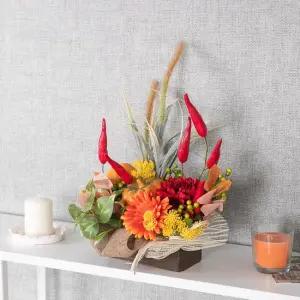 거베라 조화 꽃 센터피스 땡스기빙데이 40cm 인테리어 가을 장식 테이블 소품 꾸미기 추수감사절