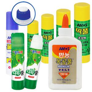 [문구티쳐] 종이나라 아모스 본드 / 딱풀 / 물풀 / 목공풀 낱개모음 8g/15g/25g/35g/50ml/70ml/120ml/17ml