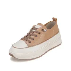 [BABARA](강남점)소가죽 3cm 데일리 여성스니커즈 BBF607BR