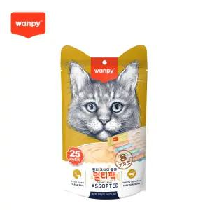 완피 크리미 퓨레 고양이츄르 간식 25P 8종 혼합팩 대용량