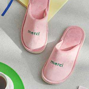 데코뷰 메르시 벨벳 실내화(여) 핑크, 1개