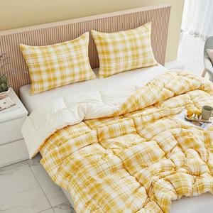 모던하우스 멀티체크, 옐로우, 퀸차렵이불, 200x230, 1개