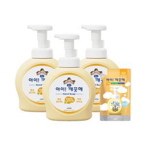 아이깨끗해 핸드워시 용기, 순, 490ml, 3개 + 리필, 200ml, 1개