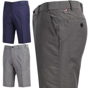 남자골프반바지 메쉬 골프체크바지