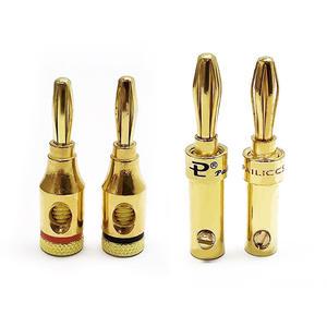금도금 바나나 플러그 스피커 바나나잭 오디오 전원 전선 연결 도금 단자 커넥터