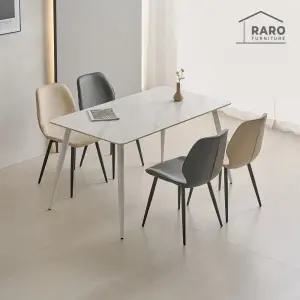 [/착불배송] 세이지 1250 1400 포세린 통 세라믹 4인 식탁 세트 (식탁+의자4)