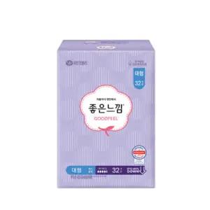 좋은느낌 오리지널 맥시슬림 대형 생리대 날개형 32P 6팩 실속형