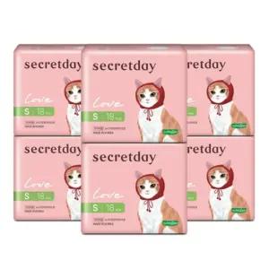 시크릿데이 생리대 러브 소형 저자극 안심 18개입 6팩