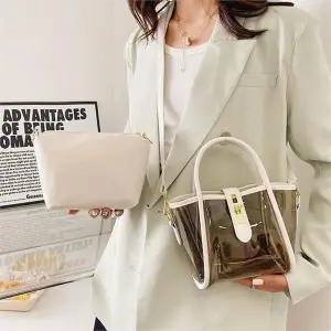 [셀러허브][라일리] Rly 여성 미니 토트백 파우치 세트 투명가방 비치백 여름 (S9603361)