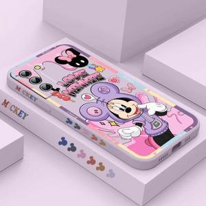 디즈니 커플 미키 미니 삼성 휴대폰 케이스, 갤럭시 S23 S22 S21 S20 프로 FE 노트 20 플러스 울트라 리퀴