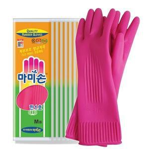 마미손 고무장갑 중형 (M) 민1호 핑크 x 10개