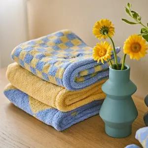 퓨어 코튼  디 엣지 타월세트 3P  그린 블루 중 택1)