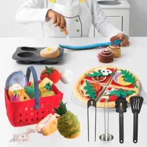 이케아 역활 소꿉 놀이 피크닉 캠핑 소풍 음식 야채 과일 피자 롤케이크 모형 장난감 세트