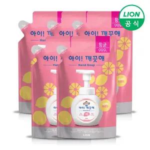 아이깨끗해 핸드워시 리필 200ml x 5개 (순/레몬/청포도 택1)