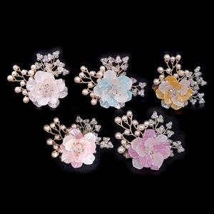 뒤꽂이 자개집게 코사지핀 브로치 큐빅 진주 웨딩 혼주 한복 머리장식 올림머리 헤어핀