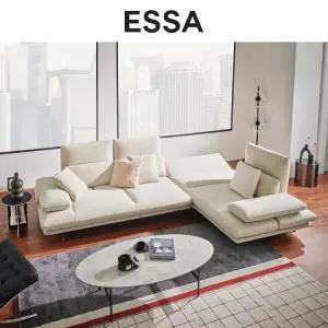 [롯데백화점]에싸 [반짝할인+15만원헤드증정]  오아후 4인 코너형 스윙기능 리브 패브릭 소파