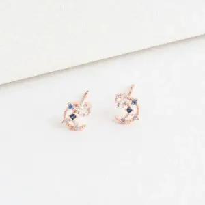 [셀러허브]여자 색상 실버침 실버 두꺼운 달 쁘띠 귀걸이 (S18886254)