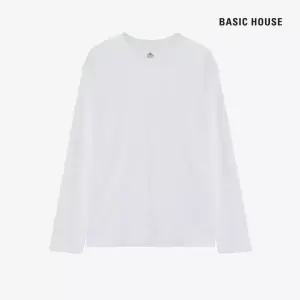 베이직하우스 여성 프리미엄 면40수 릴렉스핏크루넥 긴팔티셔츠