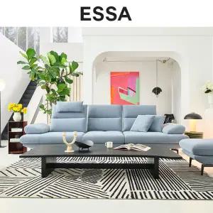 [롯데백화점]에싸 샤모니 4인 스윙기능 리브 패브릭 소파+스툴