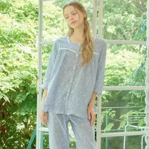 메이플라워 블루퓨어 7부 순면 여성 빅사이즈 잠옷 세트