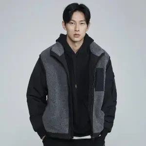 [버커루]남성 나일론 덤블 배색 하이넥 점퍼(B224JP300P).